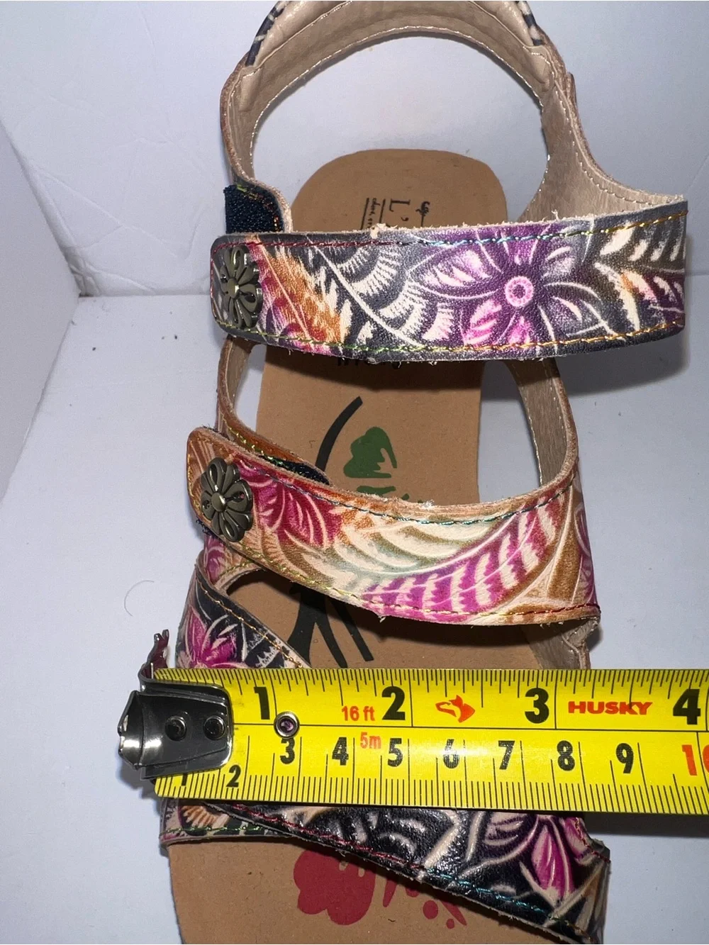 L’Artiste by Spring Step BONVOYAGE Women’s Floral Leather Wedge Sandals – EU 39